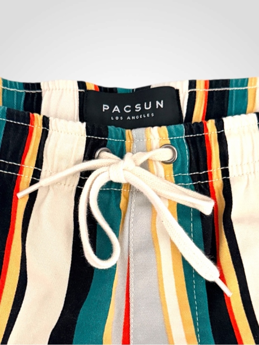 PacSun Striped Drawstring Shorts Men’s Medium Elastic Waist Casual Beach Summer